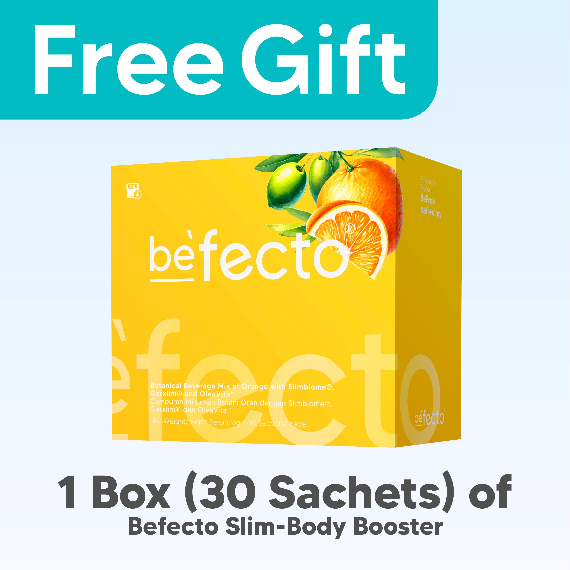 [Free Gift] 1 Box (30 Sachets) of Befecto Slim-Body Booster MY