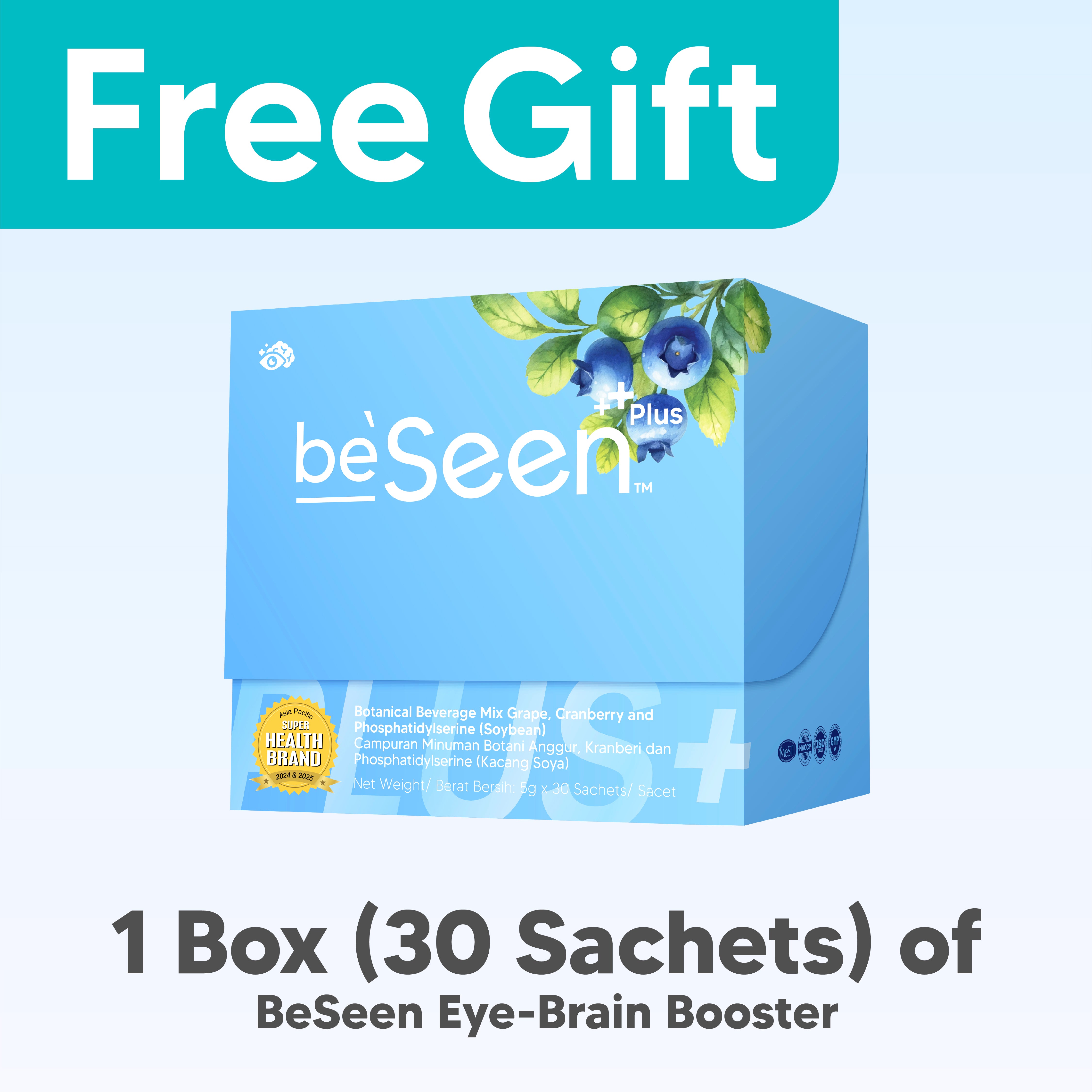 [Free Gift] 1 box (15 Sachets) of BeSeen Eye-Brain Booster MY