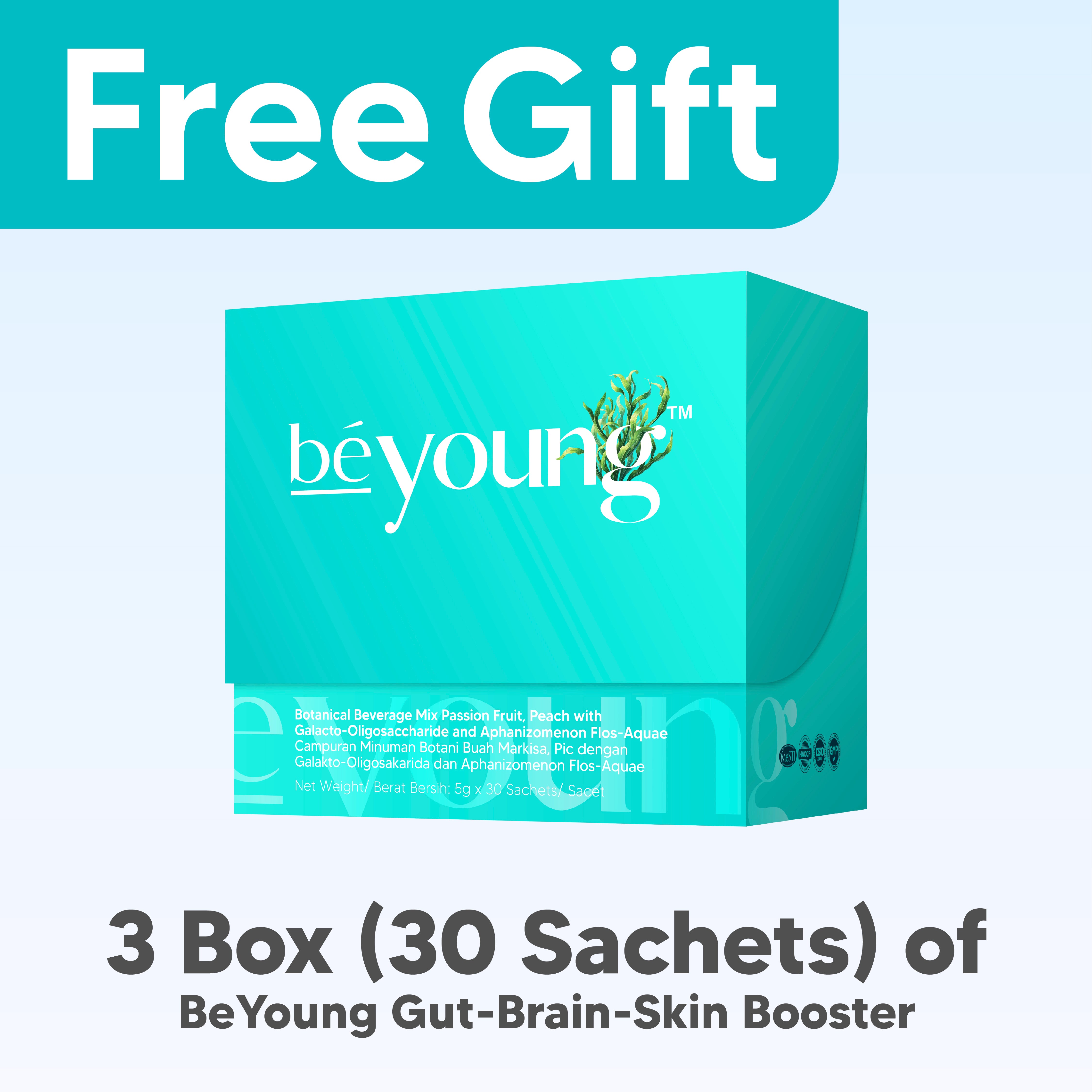 [Free Gift] 3 Box (30 Sachets) of BeYoung Gut-Brain-Skin Booster SG